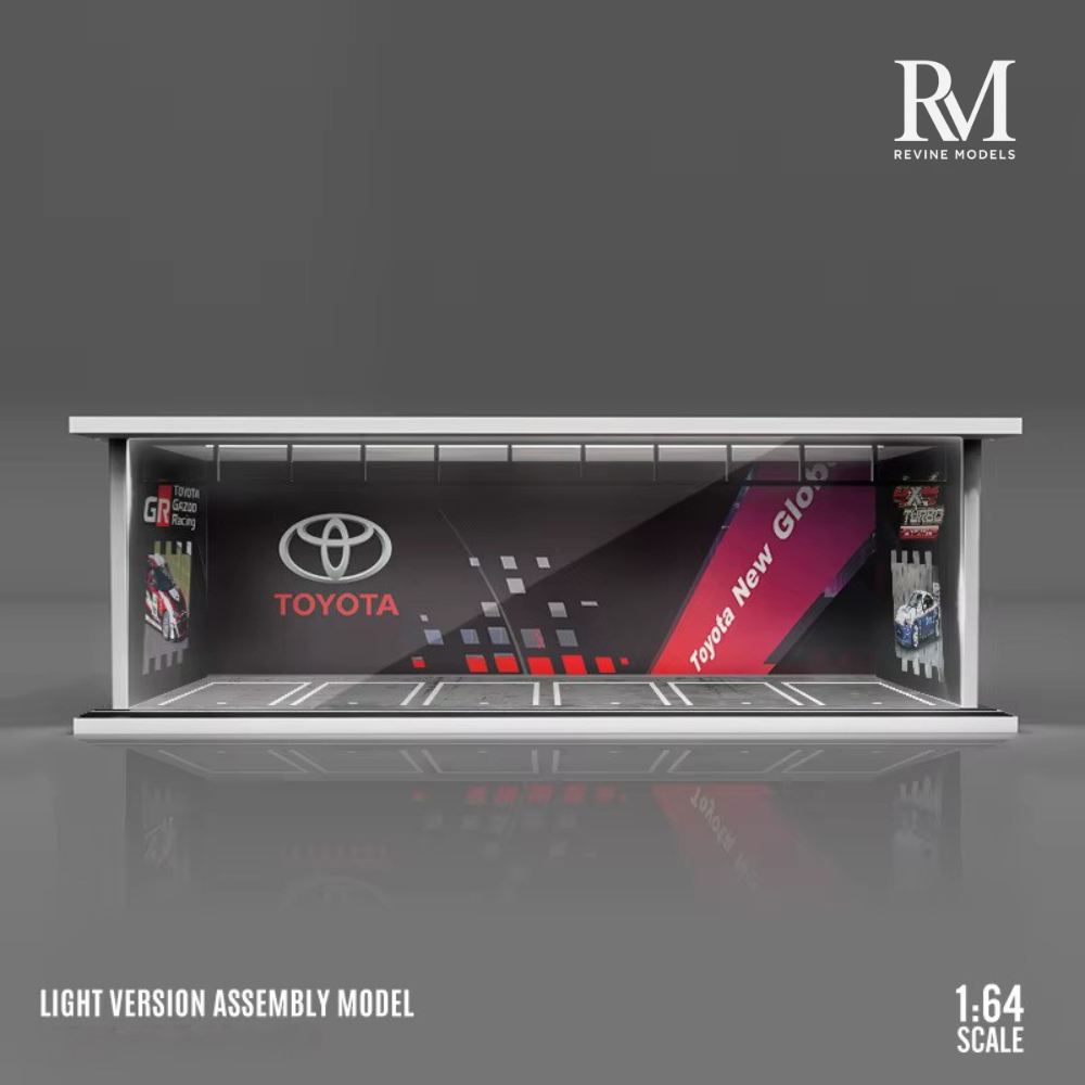 Hot Wheels Display Case 1/64 Scale LED Garage – Diecast Car Display for Collectors